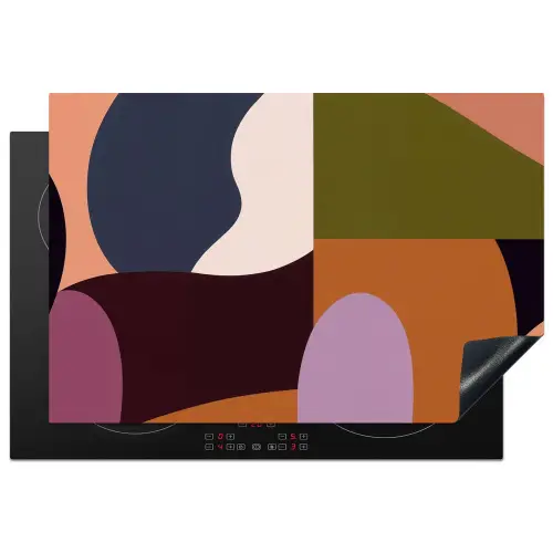 Vormen - Abstract - Kleuren - Vierkant Inductie beschermer vinyl 3mm klein -3d
