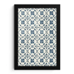 Grafisch - Tegel - Blauw fotolijst zwart zonder passe partout klein 224 -3d