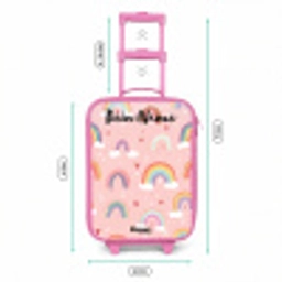 Regenboog - Patroon - Pastel Kinderkoffer - Roze klein -productfoto_formaten