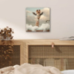 Giraffe - Wilde dieren - Bad -  Schuim aluminium wit klein -sfeer3