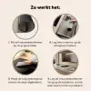 Kokskleding - Zwart - Hondje Inductie beschermer vinyl 3mm middel -sfeer9