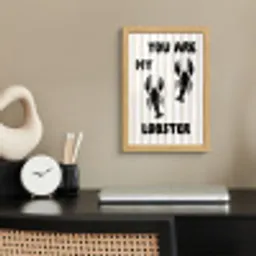Lobster - Beige - Minimalistisch fotolijst eiken zonder passe partout klein -sfeer1