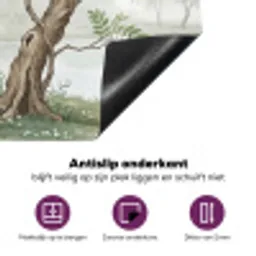 Reiger - Landschap - Groen Inductie beschermer vinyl 3mm klein -zzzzzzz-cc-onderkant