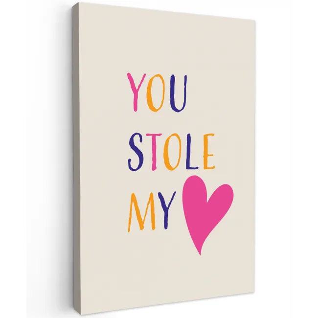 Hart - Valentijn - Tekst canvas 2cm klein -z3d