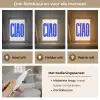 Ciao - Hoofdletters - Blauw - Minimalistisch Light Box met kabel (Tafellamp) klein -USP_lichtkleurNL