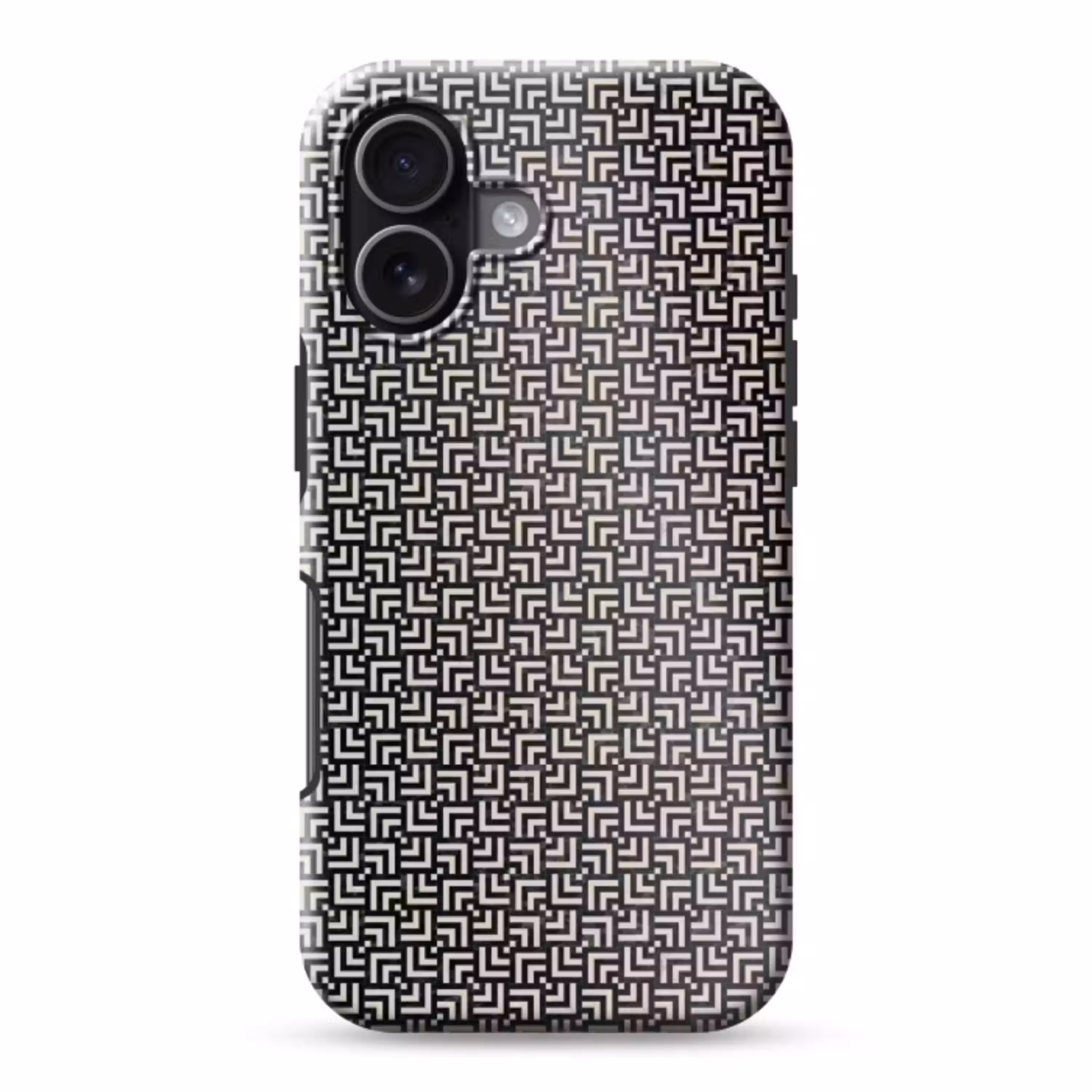 Patroon - Marmer - Zwart Toughcase MagSafe Apple iPhone 17 klein 1017 -3d