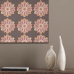 Bloemen - Patroon - Bruin PET vilt klein 837 -sfeer6_closeup