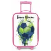 Voetbalvibes - Verf - Groen - Blauw Kinderkoffer - Roze klein -zz3dotto