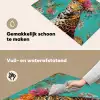 Luipaard - Bloemen - Kroon Inductie beschemer met haakjes klein -ky-schoon-nl