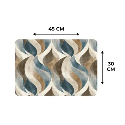 Abstract - Golven - Kleurrijk Placemat vinyl groot 368 -specs