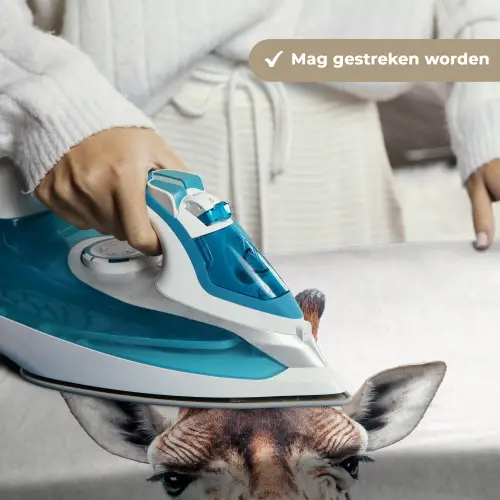 Jongens - Giraffe - Dieren - Kop - Portret - Kind - Meisjes Wandkleed katoen klein -sfeer9