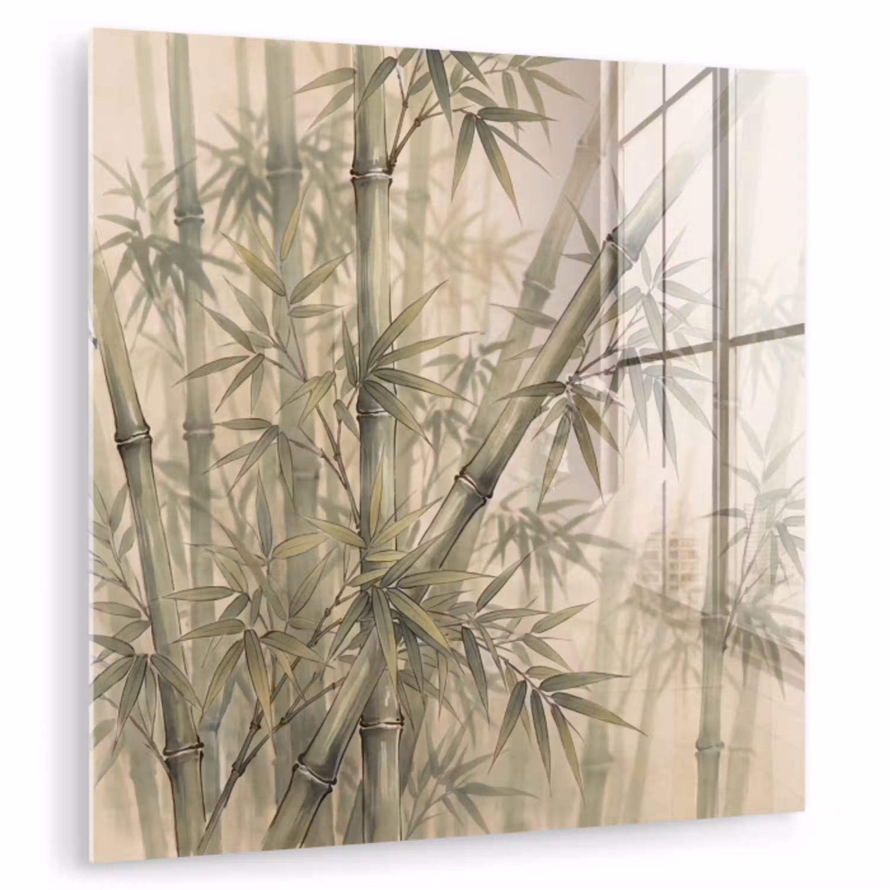 Bamboe - Bladeren - Aziatisch - Groen - Natuur plexiglas 5mm klein -zzzproduct_nieuw