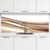 Golven - Abstract - Taupe keuken achterwand 2 middel -3d