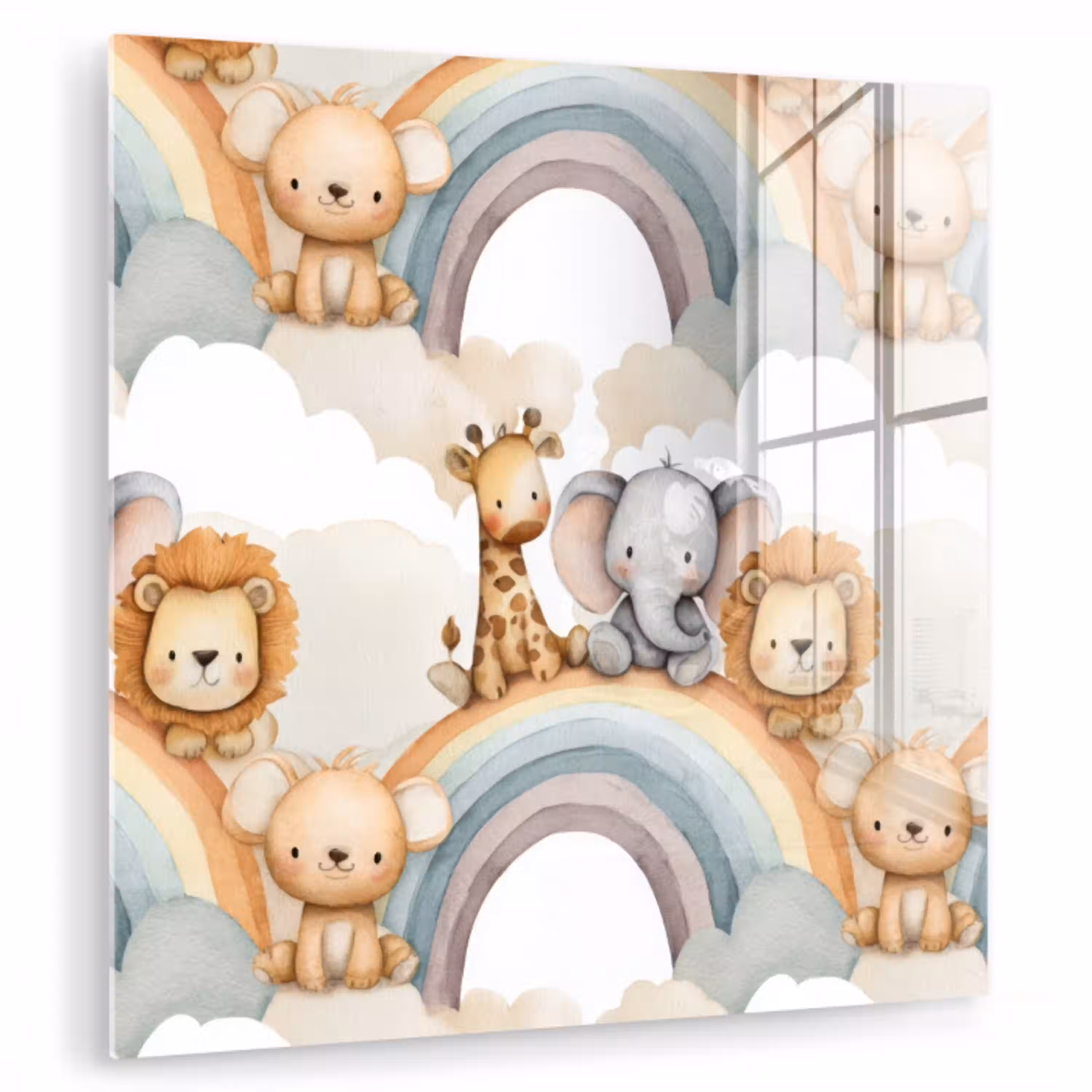 Safari - Regenboog - Kleurrijk plexiglas 5mm klein 11 -zzzproduct_nieuw