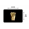 Friet - Goud - Chrome - Eten Placemat vinyl groot -specs