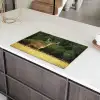 Hert - Gewei - Gras - Natuur - Dieren - Groen Inductie beschermer vinyl 3mm groot -sfeer8