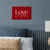 Love - Spiegeling - Rood poster papier klein -sfeer2