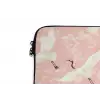 Kraanvogels - Bloesem - Roze laptophoes neopreen klein 279 -detail