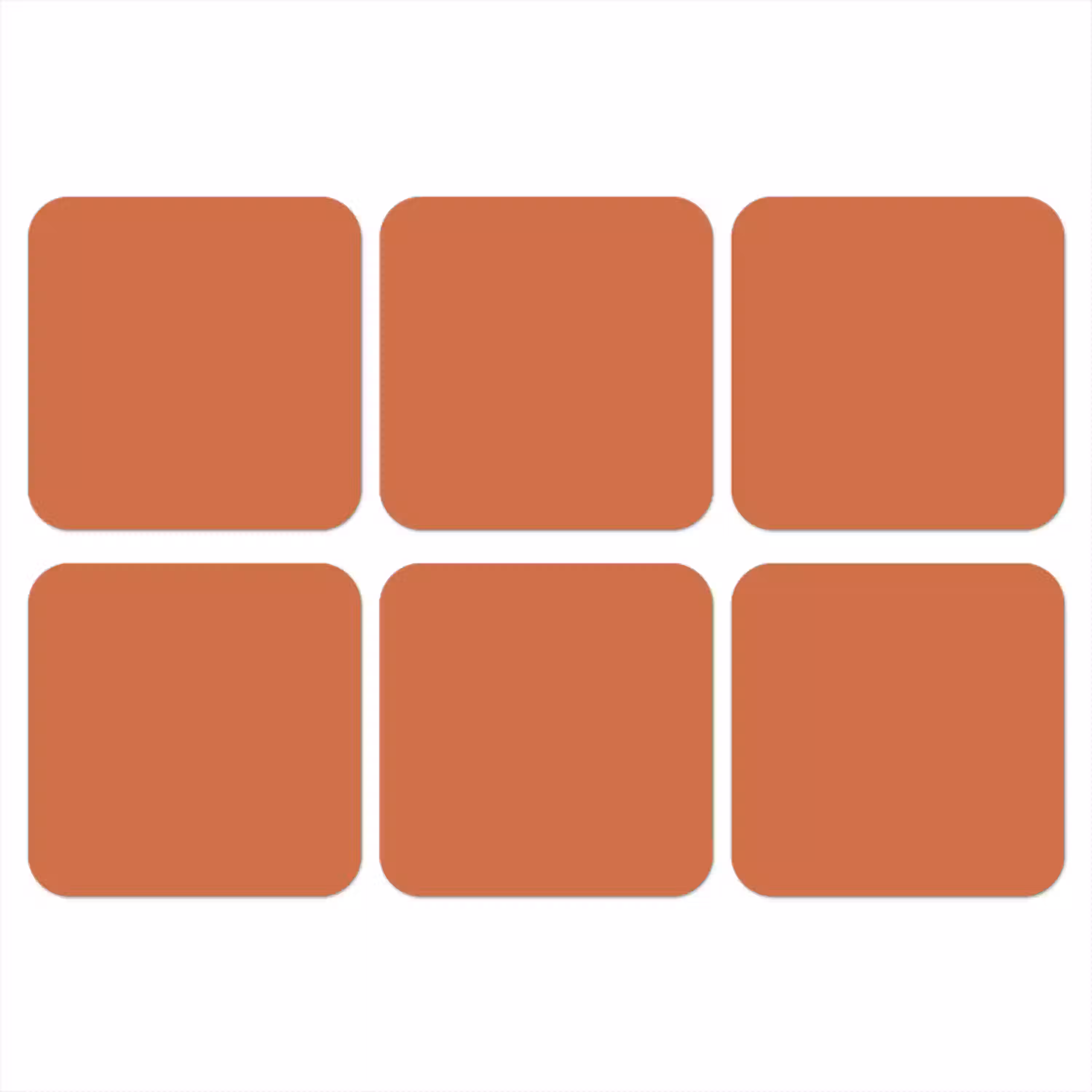 Classic - Terracotta - Oranje onderzetter kurk middel 366 -3d
