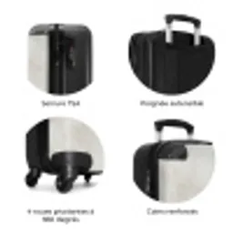 Grijs - Marmer - Aders NBS - Handbagage koffer - Volwassenen Unisex middel zzzzzzzbolletjes_FR