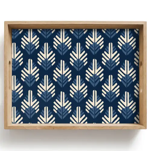 Modern - Patroon - Blauw Dienblad Rechthoek middel 911 -z3d_shopping
