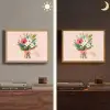 Boeket - Strikje - Kaartje - Quote Light Box met batterij (Wandlamp) middel -sfeer3