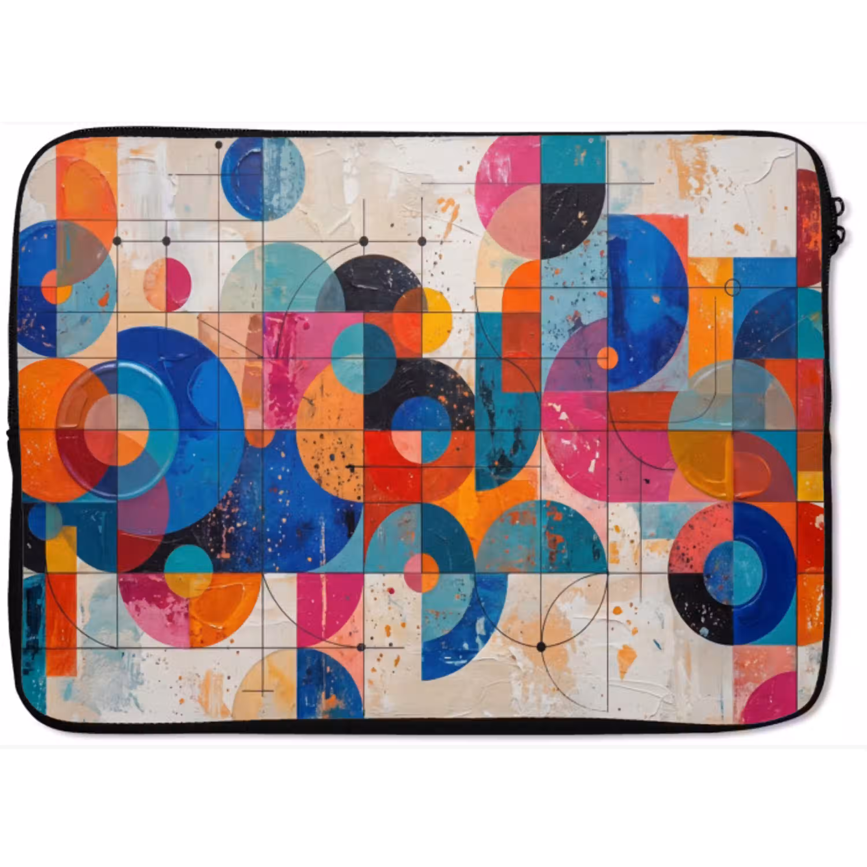 Kunst - Geometrisch - Abstract - Kleurrijk laptophoes neopreen klein -zkaufland3dotto
