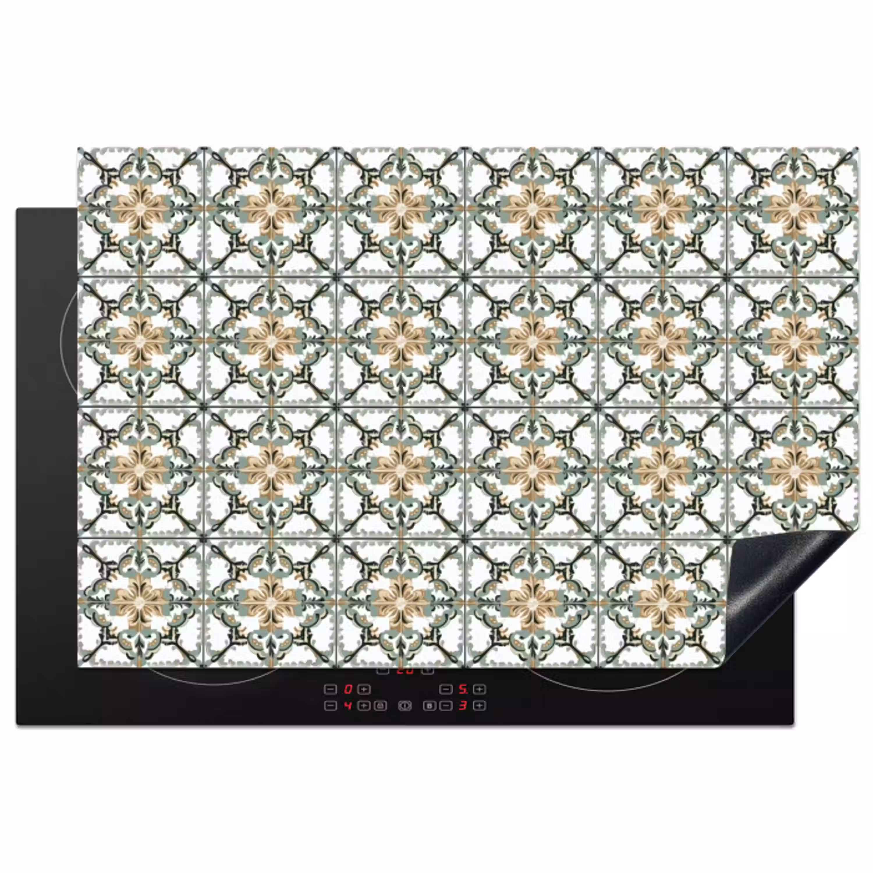 Floraal - Verweerd - Keurrijk Inductie beschermer vinyl 3mm klein 276 -3d