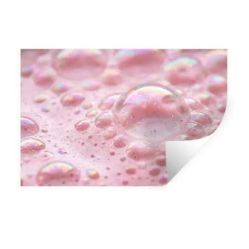 Schuim - Structuur - Roze Muursticker klein -3d