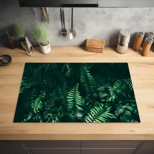 Bladeren - Jungle - Natuur - Tropisch - Planten Inductie beschermer vinyl 3mm klein -sfeer5
