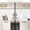 Klassiek - Marmer - Aders - Grijs keuken achterwand 2 middel 871 -voor-na2_NL