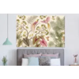Vogels - Tropisch - Botanisch - Roze forex 5mm xxl -slaapkamer