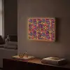 Waterverf - Rood - Geel Light Box met batterij (Wandlamp) middel 907 -sfeer1