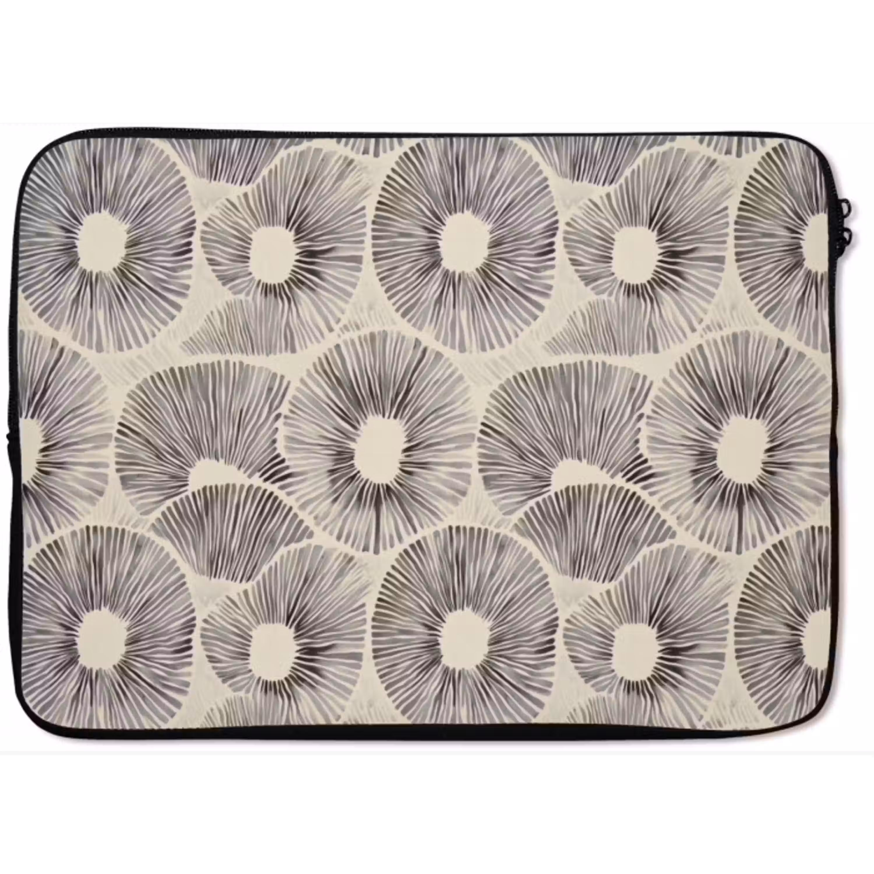 Cirkels - Patroon - Zwart laptophoes neopreen klein 279 -zkaufland3dotto