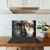 Vrouw - Bladgoud - Zwart - Goud - Luxe keuken achterwand spatscherm klein -sfeer2