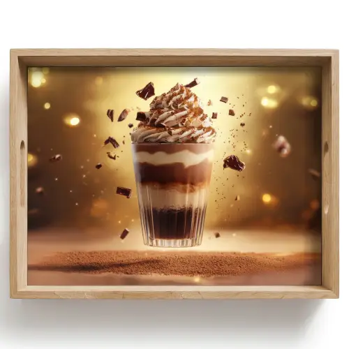 Dessert - Chocolade - Zoet - Eten Dienblad Rechthoek middel -z3d_shopping