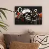 Schedels - Kunst - Donker - Rood canvas 2cm klein -sfeer1