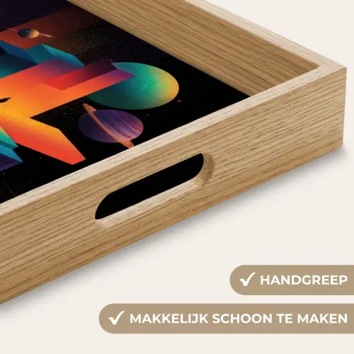 Abstract - Trappen - Mens - Planeten Dienblad Rechthoek middel -USP_HandgreepNL