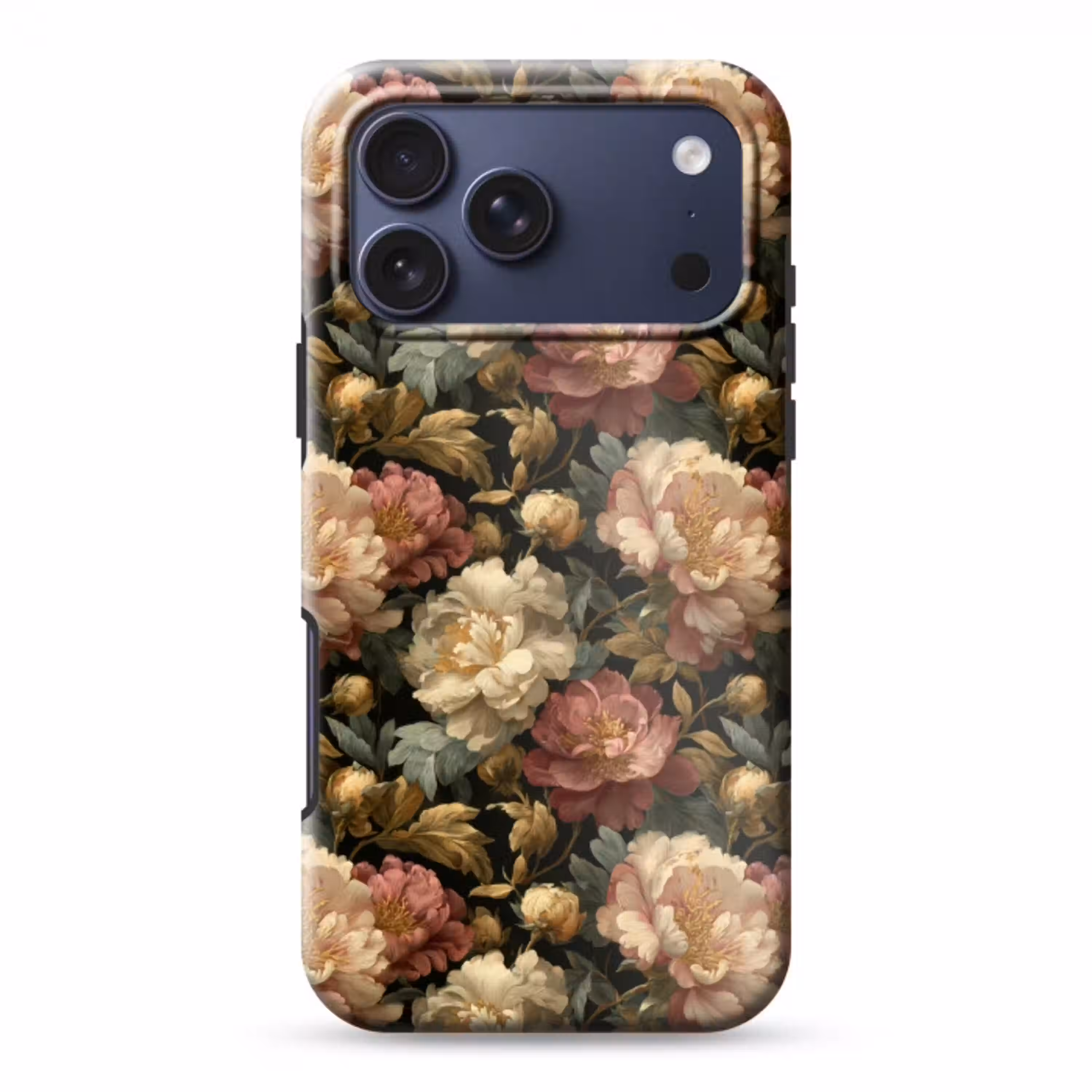 Bloemen - Barok - Patroon - Roze - Crème Toughcase MagSafe Apple iPhone 17 Pro Max klein 1019 -3d