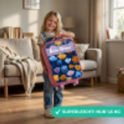 Bloemen - Patroon - Blauw Kinderkoffer - Roze klein -sfeer2_DE