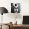 Pinguïn - Telefoon - Toilet - Zwart - Wit aluminium wit klein -sfeer5