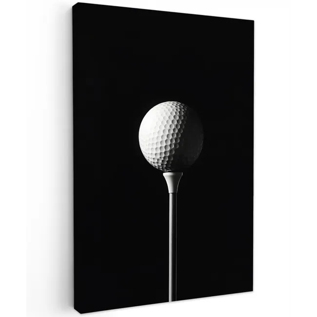 Golfbal - Minimalistisch - Wit canvas 2cm klein -z3d