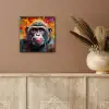 Aap - Gorilla - Graffiti - Dieren - Kleuren aluminium wit klein -sfeer4