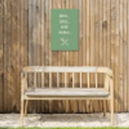 Grill - Groen - Zomer - Quote Tuinposter op houten frame 2 cm dik klein -sfeer4