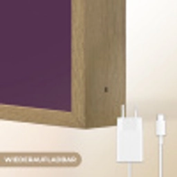 Oh hi - Paars - Minimalistisch Light Box met batterij (Wandlamp) middel -USP_websiteoplaadbaarDE