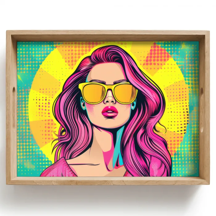 Zonnebril - Vrouw - Zonnig - Geel Dienblad Rechthoek middel -z3d_shopping
