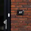 Zwarte verftextuur - Traditioneel Naambord Rechthoek middel -sfeer1-rechthoek-S