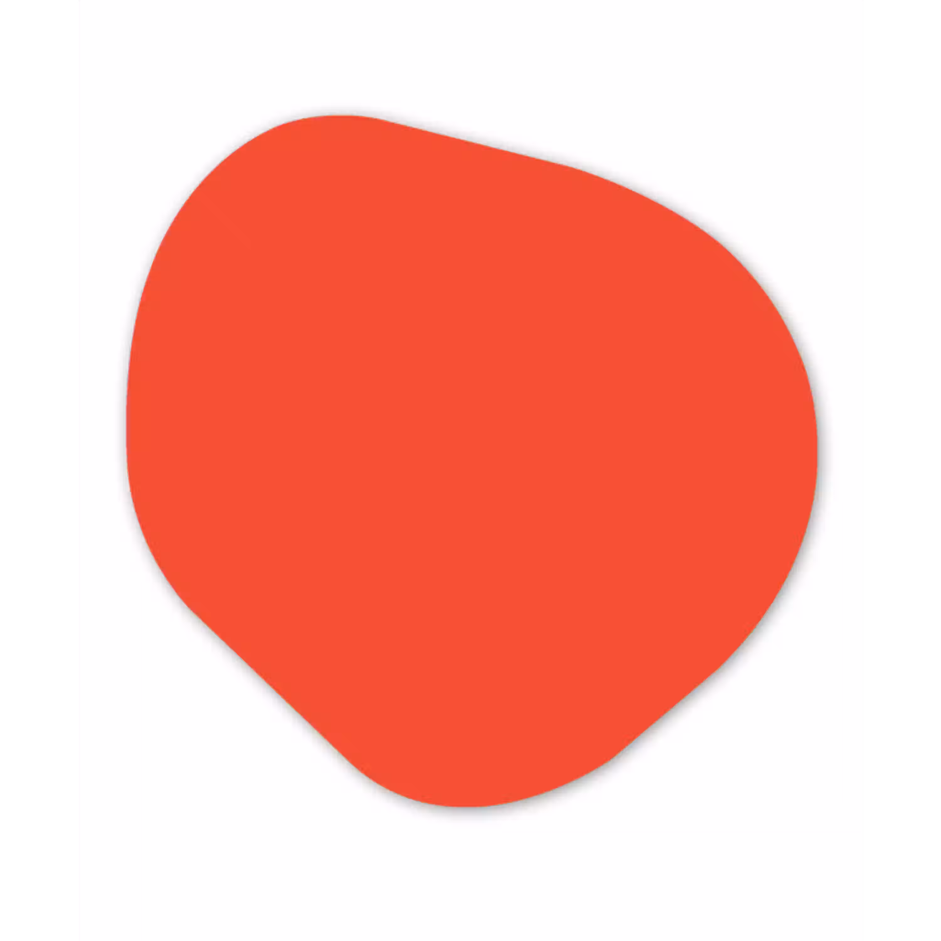 Burnt - Coral - Oranje Wandcirkel Organisch Forex 3mm klein 629 -3d