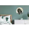 Palmblad - Donkere bladen - Subtiel Wandcirkel aluminium klein -slaapkamer