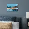 Winterlandschap - Natuur - Huis - Bergen - Sneeuw poster papier klein -sfeer2